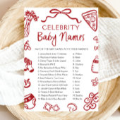 Rode Hand Getrokken Italiaanse Beroemdheid Baby Na Kaart