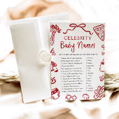 Rode Hand Getrokken Italiaanse Beroemdheid Baby Na Kaart