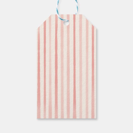  Rode Hand Getrokken Kerst Abstracte Boom Cadeaulabel (Achterkant)