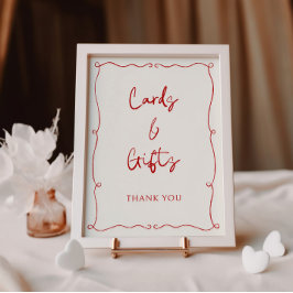 Rode Hand Getrokken Lijst Kaarten & Geschenken Kaa