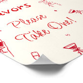 Rode Hand getrokken Thats Amore Vrijgezellenfeest  Poster (Hoek)