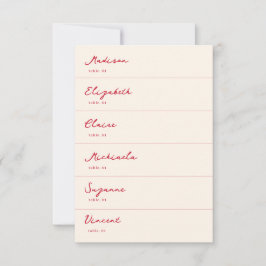 Rode Hand Getrokken Trouwplaats Kaart DIY