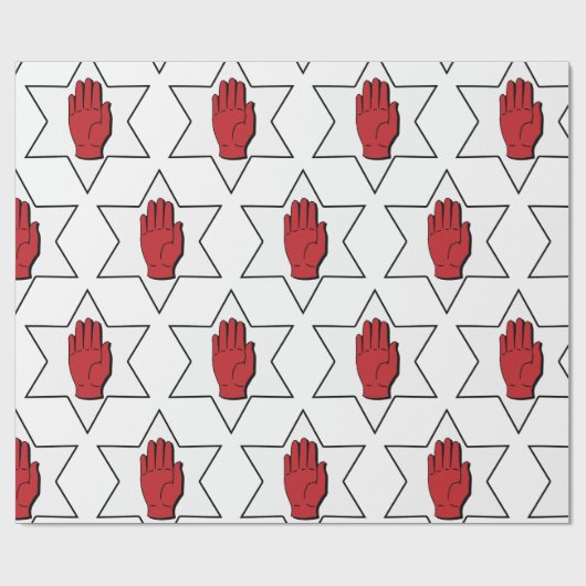 Rode hand van de Ulster Cadeaupapier (Vlak)