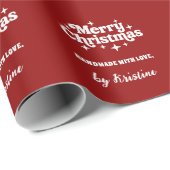 Rode handgemaakt door Christmas Gift Wrapping Cadeaupapier (Rol Hoek)