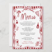 Rode handgeschreven grillige Italiaanse Pizza Past (Voorkant)