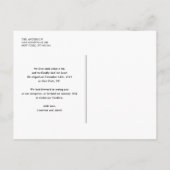 Rode handgeschreven Typografie Modern net getrouwd Aankondigingskaart (Achterkant)