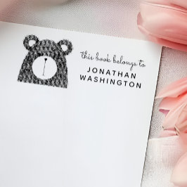 Rode handgetekende Beer Dit boek behoort tot de na Zelfinktende Stempel