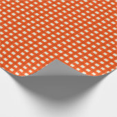 Rode handgetekende buffelcheque afgeplat cadeaupapier (Hoek)