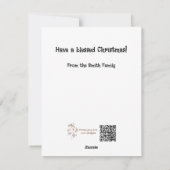 rode handgetekende hond in pyjama feestdagenkaart (Achterkant)