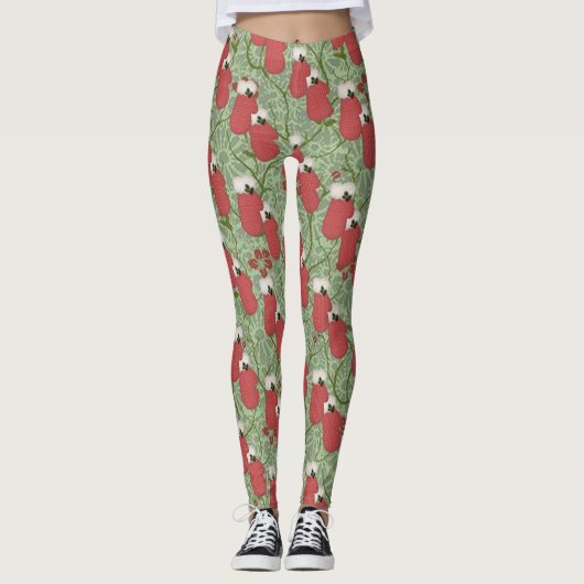 Rode handschoenlegging leggings (Voorkant)