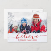 Rode handschrift Geloof Vakantiefoto Briefkaart (Voorkant / Achterkant)