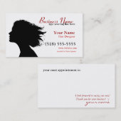 rode handtekening afsprakenkaartje (Voorkant / Achterkant)