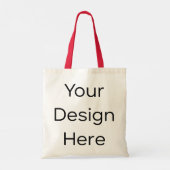 Rode handvat canvas tas (Achterkant)