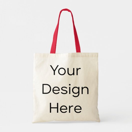 Rode handvat canvas tas (Achterkant)