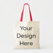 Rode handvat canvas tas (Voorkant)