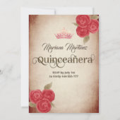  rode handventilator rozen tiara Quince Kaart (Achterkant)