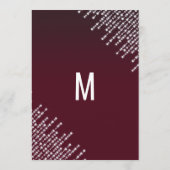 Rode Hangende Diamanten Lichten Trouwmenu Menu (Achterkant)