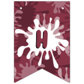 Rode Happy Birthday Schilderen Spat Bunting Vlagge Vlaggetjes (Tweede vlag)