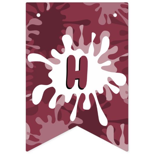 Rode Happy Birthday-schilderende vlaggen Vlaggetjes (Tweede vlag)