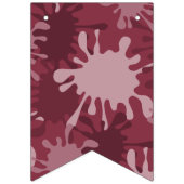 Rode Happy Birthday-schilderende vlaggen Vlaggetjes (Eerste vlag)