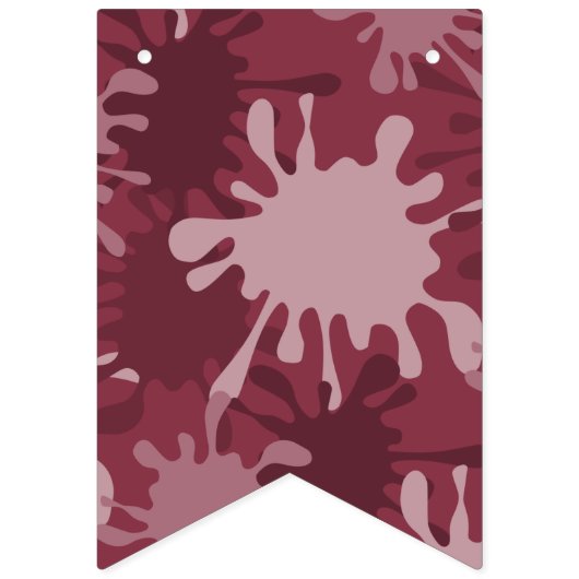 Rode Happy Birthday-schilderende vlaggen Vlaggetjes (Eerste vlag)