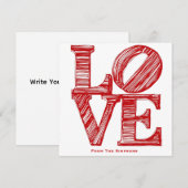 Rode Happy Valentijnsdag Moderne cadeau Feestdagenkaart (Voorkant / Achterkant)