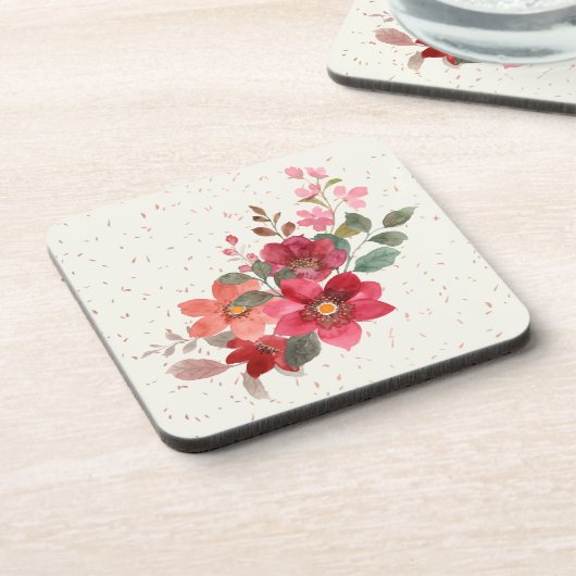 Rode Hard Plastic Onderzetter Set (Linkerzijde)