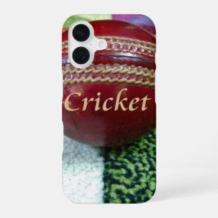 Rode Harde Bal Glory Cricket Designer Hoesje Te iPhone 16 Hoesje