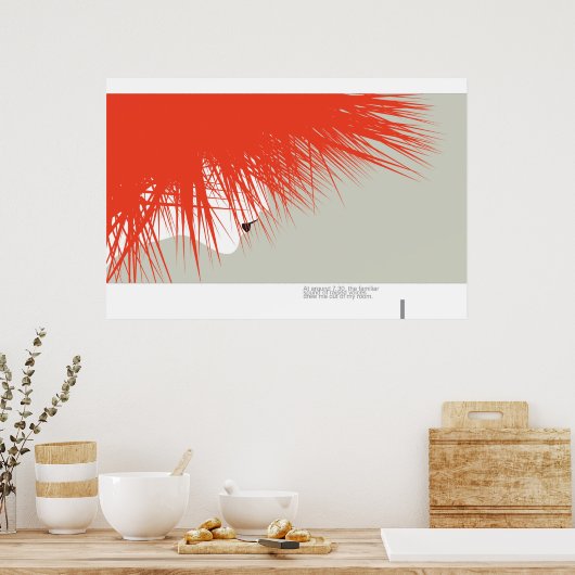 Rode haren poster (Keuken)