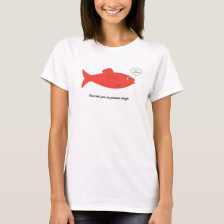Rode haring ontwerp wit T-shirt
