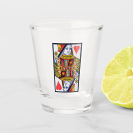  Rode Haringkoningin die Kaart speelt kleurrijk Shot Glas