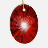 Rode haringornament oval keramisch ornament (Achterkant)