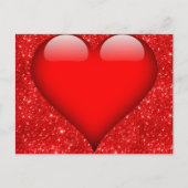 Rode hars, rode glitter Valentijn Feestdagenkaart (Voorkant)