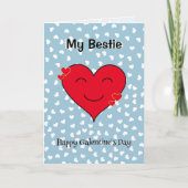 Rode hart aangepaste tekst Galentine's Day Feestdagen Kaart (Voorkant)