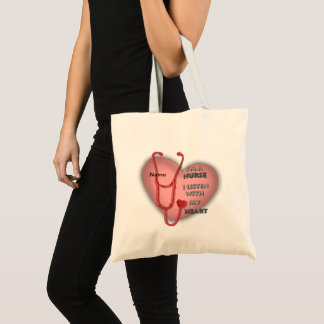 Rode Hart aangepaste Verpleegkundige canvas tas