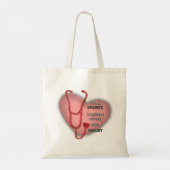 Rode Hart aangepaste Verpleegkundige canvas tas (Achterkant)