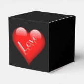 Rode Hart Aantrekkelijke Parijse Liefde Bruiloft Bedankdoosjes (Achterkant)