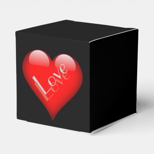 Rode Hart Aantrekkelijke Parijse Liefde Bruiloft Bedankdoosjes (Achterkant)