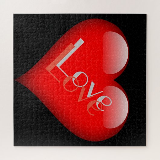 Rode Hart Aantrekkelijke Paris Love Bruiloft Legpuzzel (Horizontaal)