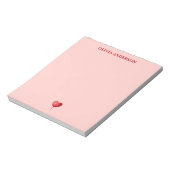 Rode Hart Ballon Valentijnsdag Persoonlijk Notitieblok (Linkerzijde)