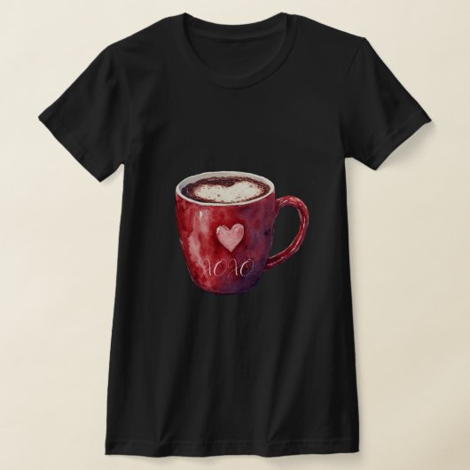 Rode Hart Beker T-shirt (Laagn)