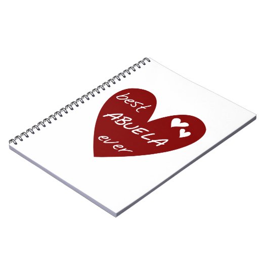 Rode Hart Beste Abuela Ooit Cadeaus Notitieboek (Linkerzijde)