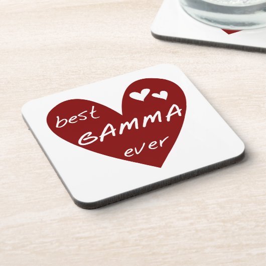 Rode Hart Beste Gamma Ooit Gifts Bier Onderzetter (Linkerzijde)