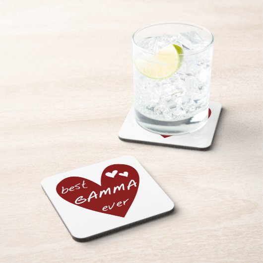 Rode Hart Beste Gamma Ooit Gifts Bier Onderzetter (Rechterzijde)