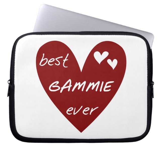 Rode Hart Beste Gammie Ooit Geschenken Laptop Sleeve (Voorkant)
