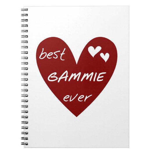 Rode Hart Beste Gammie Ooit Geschenken Notitieboek (Voorkant)