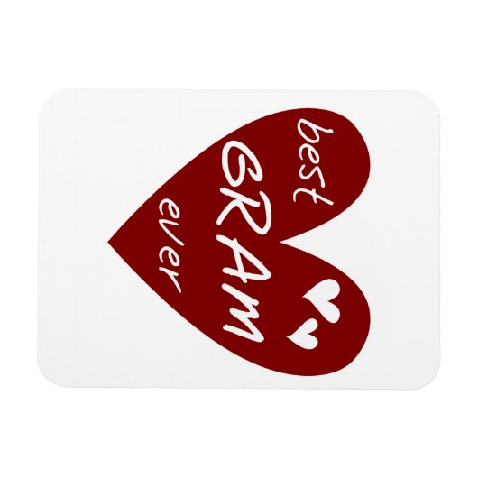 Rode Hart Beste Gram Ooit Geschenken Magneet (Horizontaal)