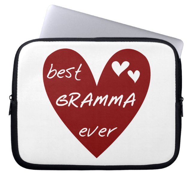 Rode Hart Beste Gramma Ever Gifts Laptop Sleeve (Voorkant)