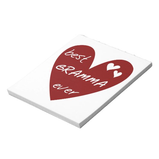 Rode Hart Beste Gramma Ever Gifts Notitieblok (Linkerzijde)
