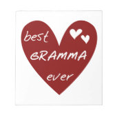 Rode Hart Beste Gramma Ever Gifts Notitieblok (Voorkant)